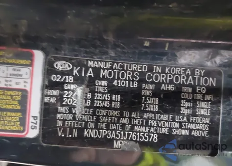 2018 Kia Soul + from USA, damaged, VIN KNDJP3A51J7615578